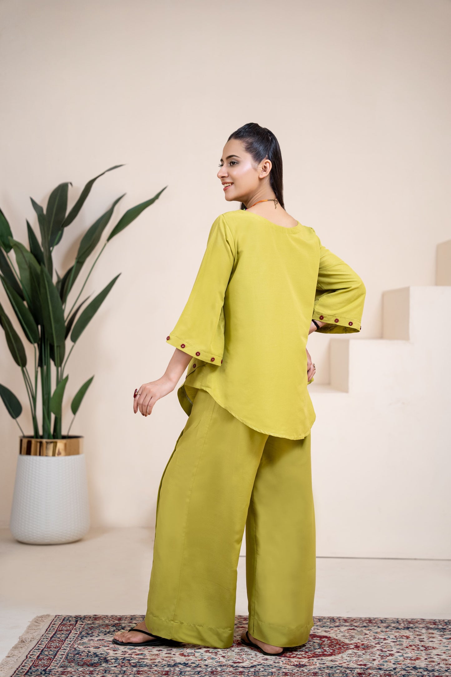 The Citrine Button-Detail Set