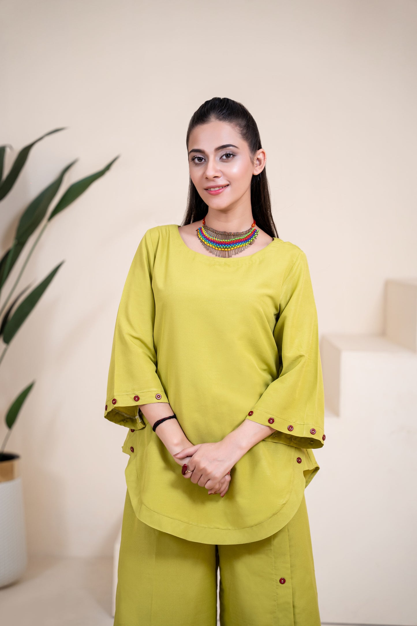 The Citrine Button-Detail Set